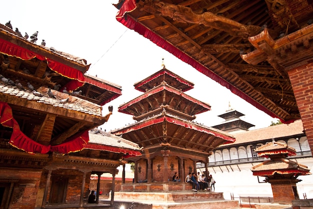 Kathmandu-Architektur, bunte Häuser und Tempel, Kathmandu, Nepal