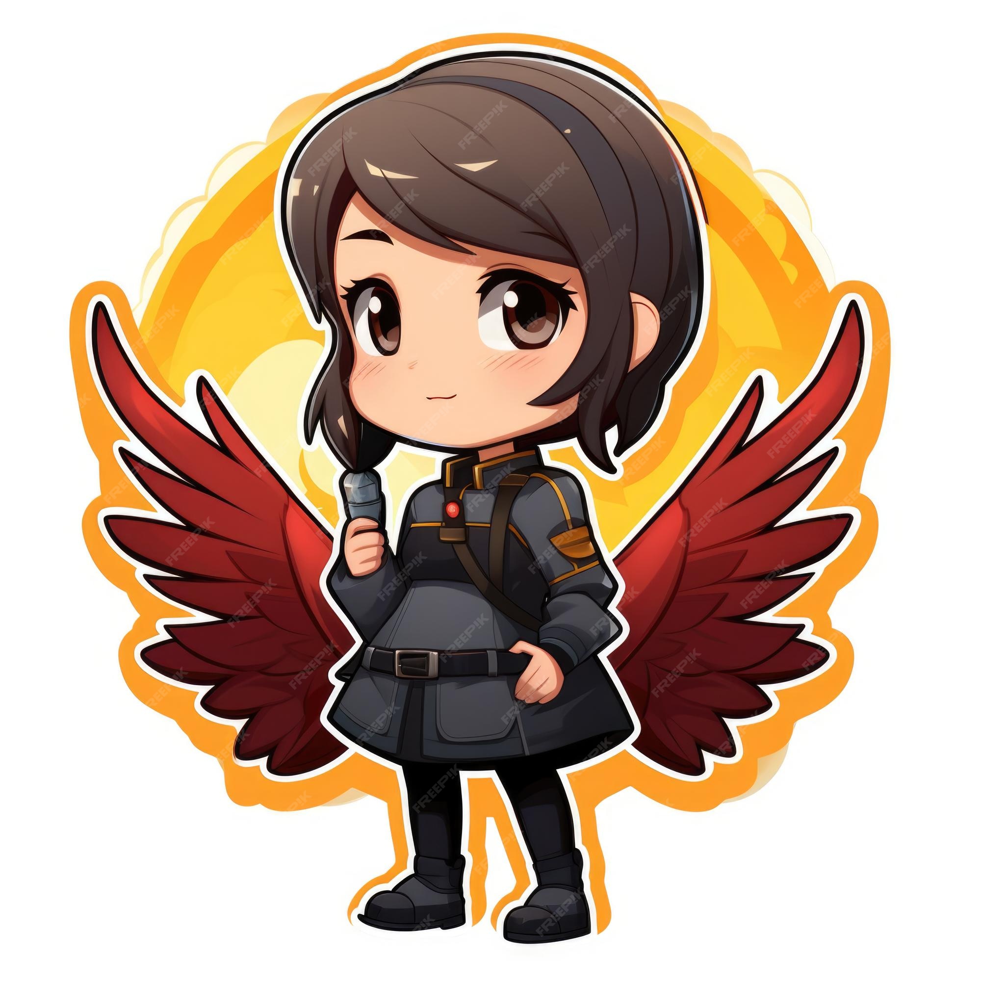 Katniss everdeen personagem de desenho animado da série jogos