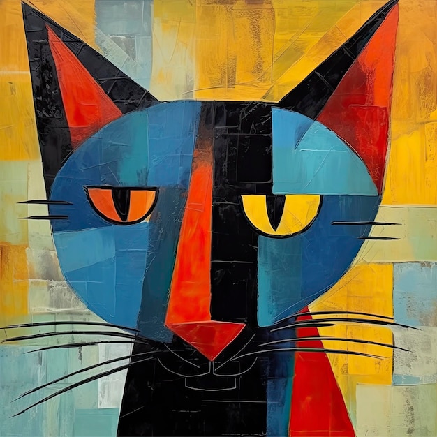 Katze in der abstrakten Kunst