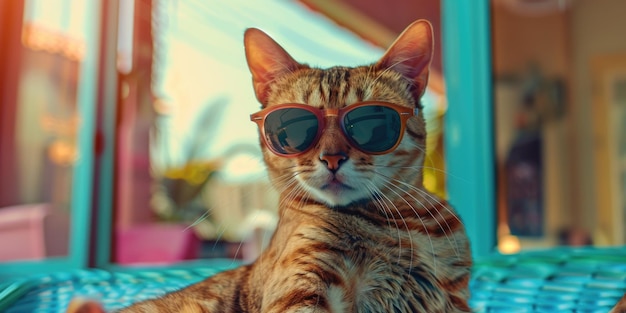 Katze in Sonnenbrille