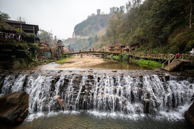 Foto katze katze traditionelles dorf in sapa vietnam