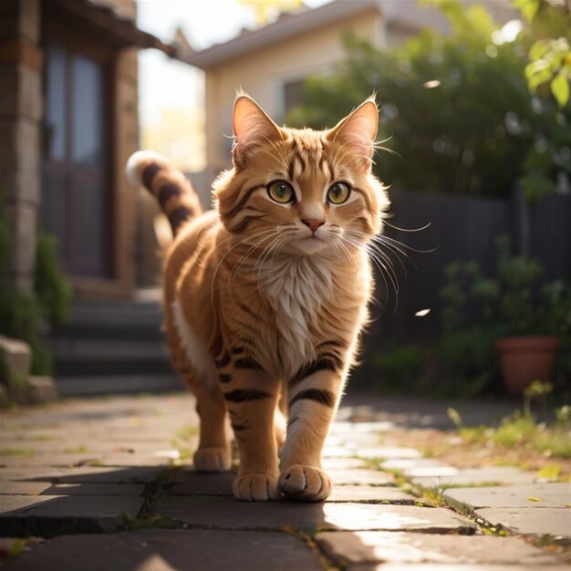 Katze mit Füßchen