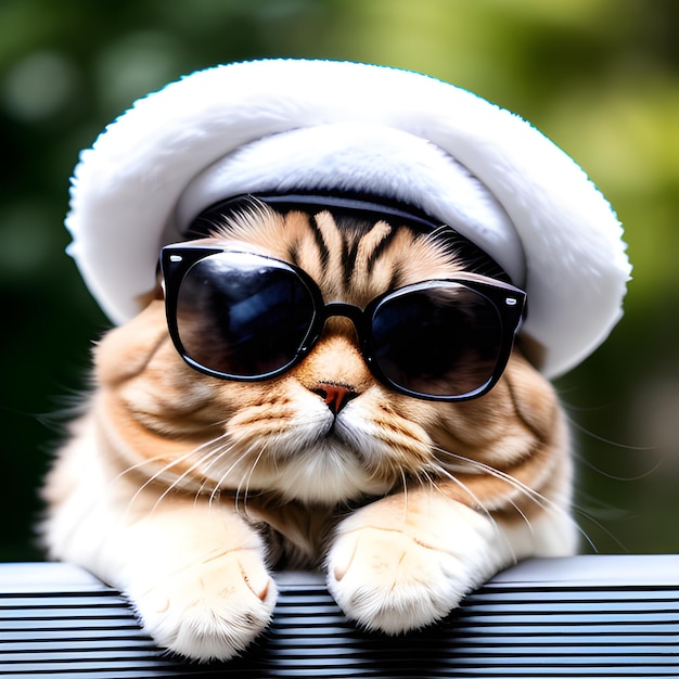 Katze mit Sonnenbrille