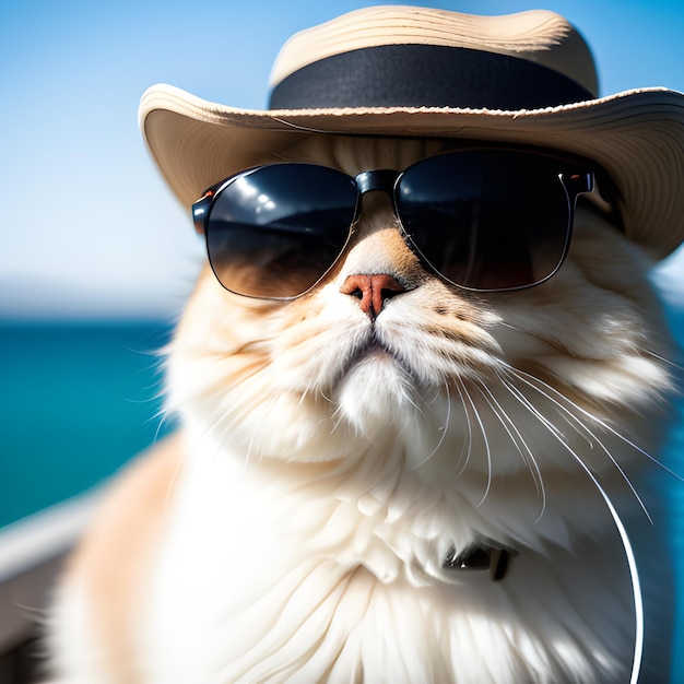 Katze mit Sonnenbrille