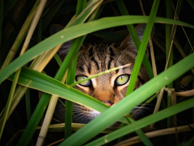 Foto katze schaut neugierig