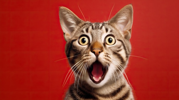 Katze schockiert Katze überrascht Tier überrascht Gesicht überrascht