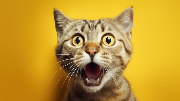 Katze schockiert Katze überrascht Tier überrascht Gesicht überrascht