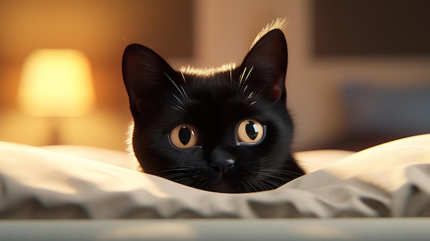 Katze schwarz Generative KI