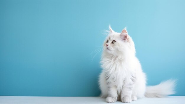 Katzen ruhen bequem auf einem blauen Hintergrund