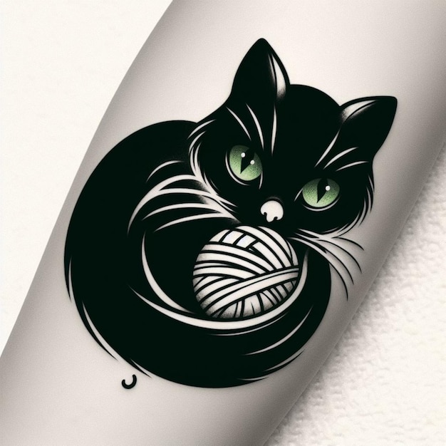 Foto katzen-tattoo-design