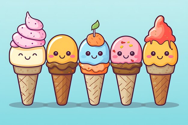 Kawaii-Eisfiguren