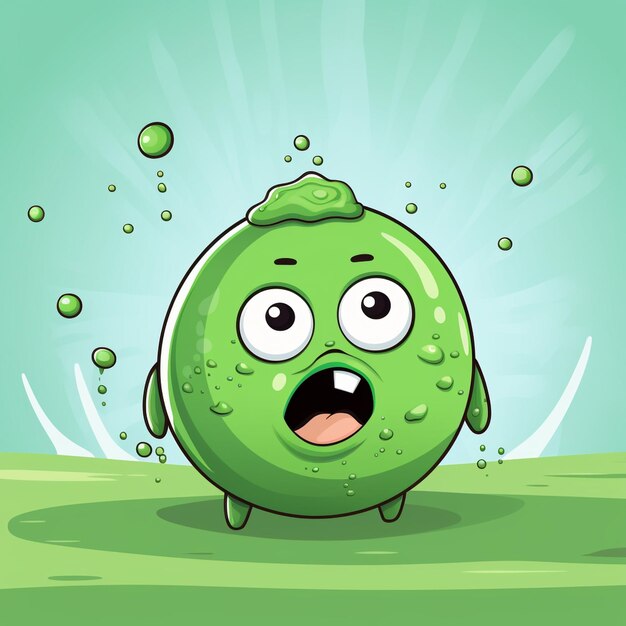 Kawaii grüner Ball