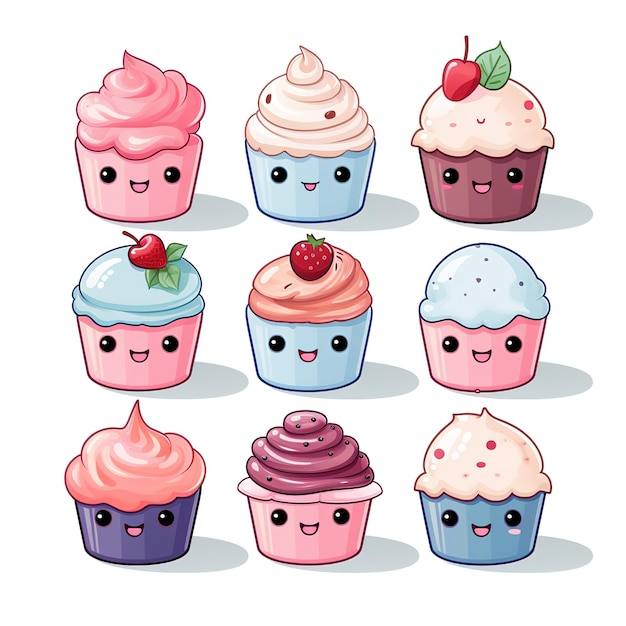 Kawaii süßer Cupcake