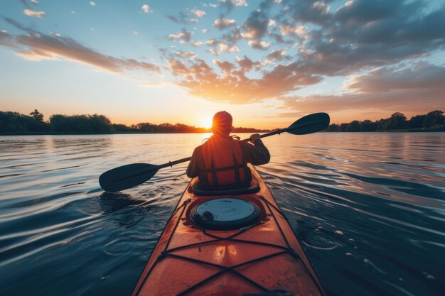 Kayaking Sommerhintergrund