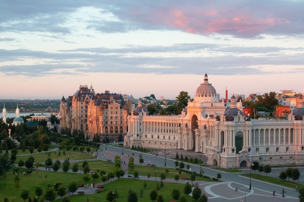 Kazán, Rusia - 25 de julio de 2020: Palacio de los agricultores - Ministerio de Medio Ambiente y Agricultura de Tartaristán