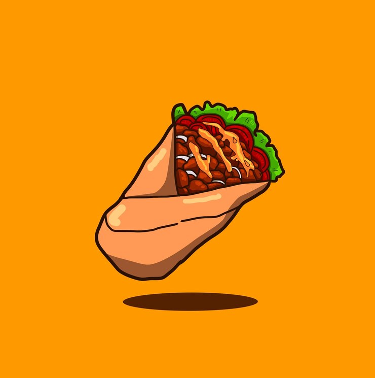 kebab dibujado a mano
