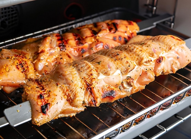 Kebab de Pollo a la Parrilla al Horno con un Sazón Especial y un Sabor Increíble