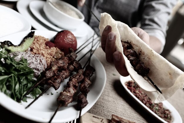 Kebab de Ramadán tradicional turco y árabe