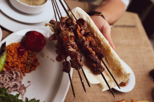 Kebab de Ramadán tradicional turco y árabe