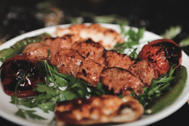 Kebab tradicional turco e árabe do ramadã