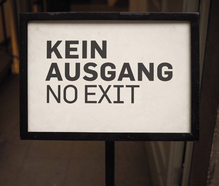 Foto kein ausgang zeichen bedeutet kein ausgang
