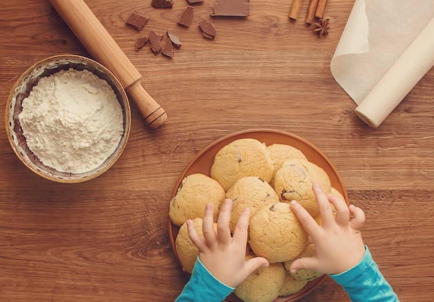 Kekse, Kuchen, selbst kochen. Selektiver Fokus