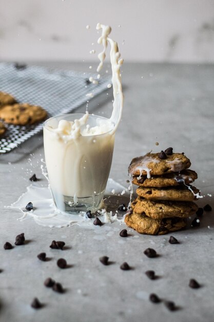 Foto kekse mit milchschokoladensplittern