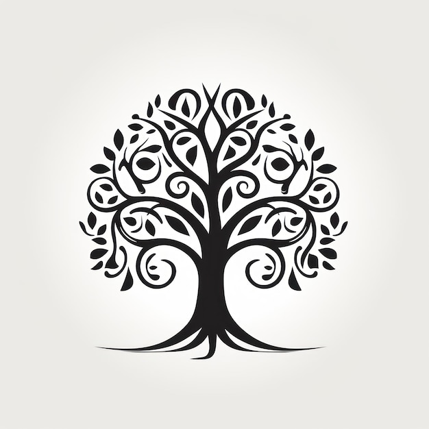 Keltischer Baum im Kurvenstil-Design, KI-generiert