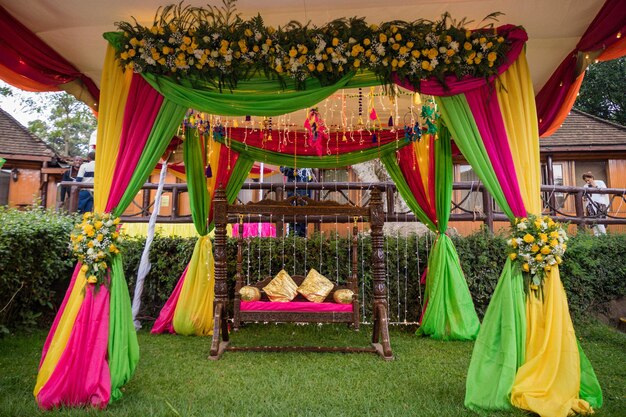 Kenyanische Hochzeiten Indische asiatische Details Textur Accessoires Hochzeit Gewohnheitszeremonie Stadt Nairobi