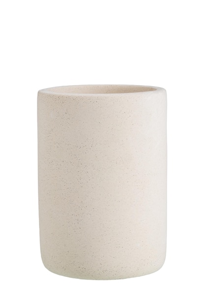 Keramische Vase auf weißem Hintergrund