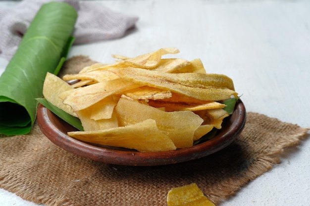 keripik Pisang ou Banana Chips, lanche tradicional indonésio