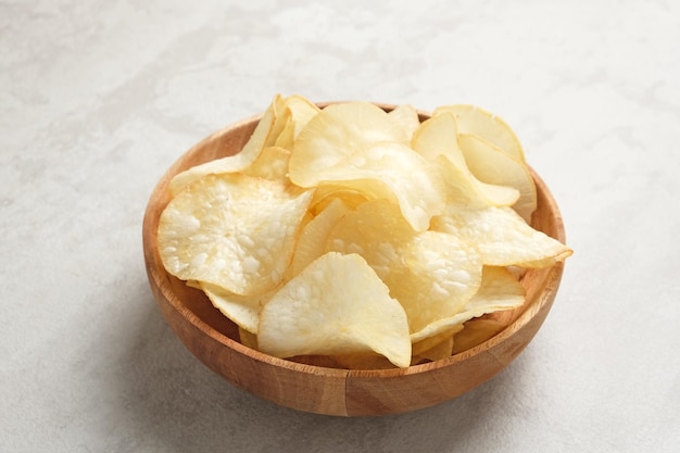 Keripik Singkong o Cassava Chips Bocadillo tradicional indonesio