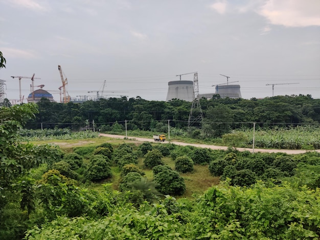 Kernkraftwerk Rooppur in Bangladesch. Bauarbeiten im Gange