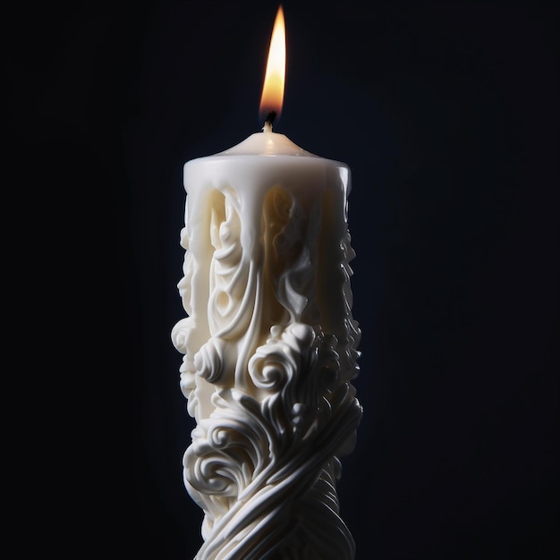 Foto kerzenlicht erfreut eine verschmelzung von flammen, skulpturen und vasen
