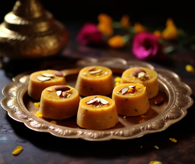 Kesar Peda mit Kardamom