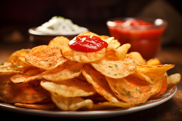 Ketchup Chips un bocadillo canadiense con patatas fritas