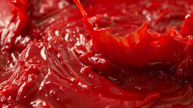 ketchup en la industria de la fábrica enfoque selectivo