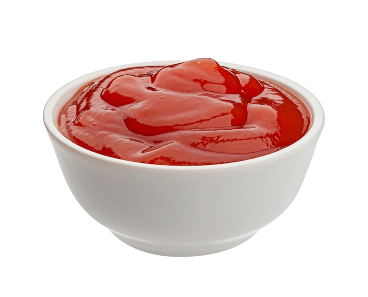 Foto ketchup isolado em fundo branco