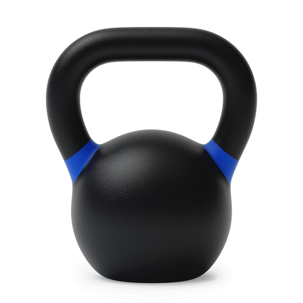 Kettlebell deportivo aislado sobre fondo blanco. representaci n 3d