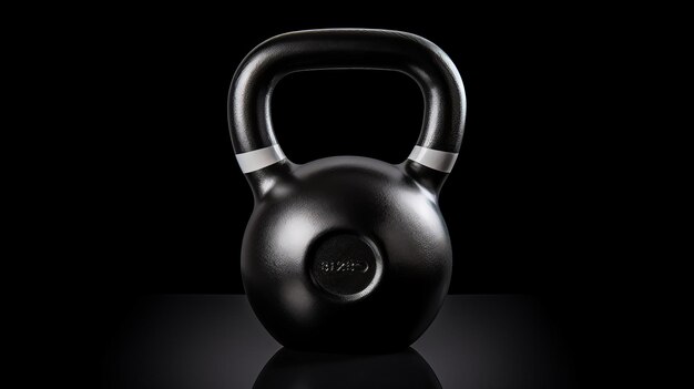 Kettlebell Fitness em fundo preto