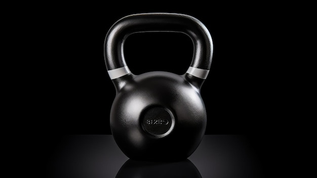 Kettlebell Fitness en el fondo negro