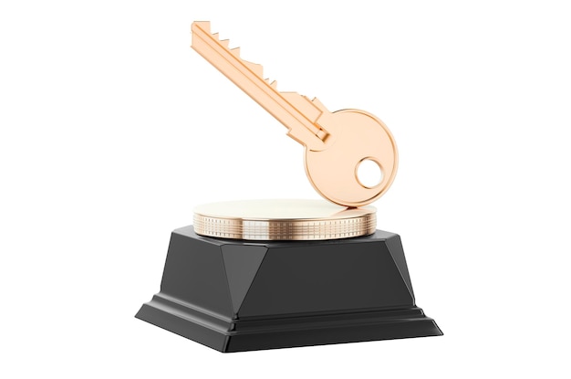 Key Golden Award-Konzept 3D-Rendering