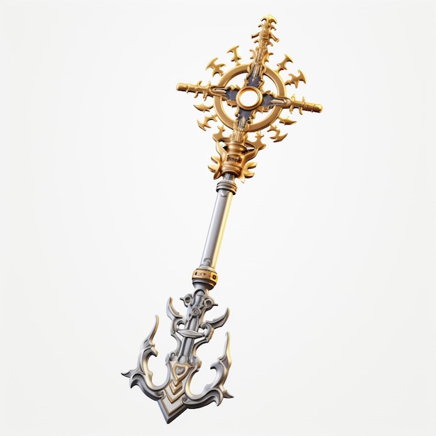 Keyblade mit weißem Hintergrund von hoher Qualität