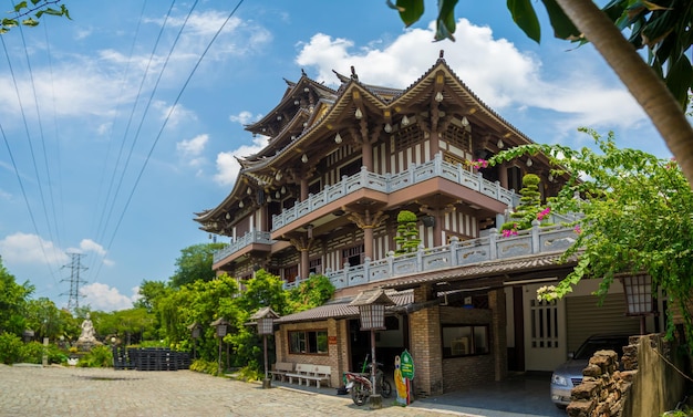 Khanh An Kloster ist ein alter Tempel, um Touristen in Sai Gon Vietnam Tu Vien Khanh An anzuziehen