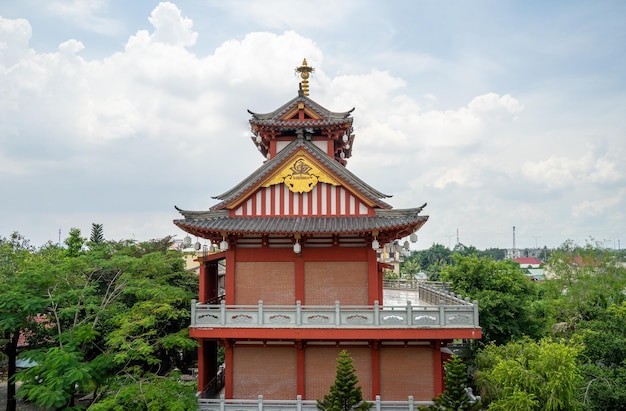 Khanh An Kloster ist ein alter Tempel, um Touristen in Sai Gon Vietnam Tu Vien Khanh An anzuziehen