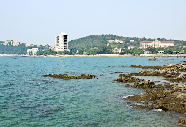 Khao Sam Muk vista da montanha a leste de Chonburi, Tailândia