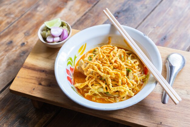 Khao Soi. Curry-Nudelsuppe Thailand Anruf Khao Soi.