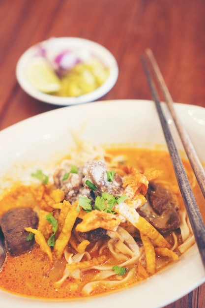 Khao soi é um alimento do norte da Tailândia