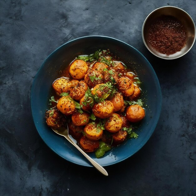 Foto khinkali georgiano picante con adjika