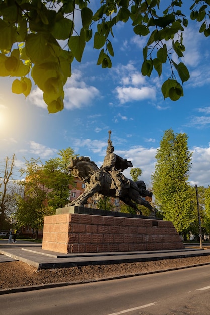 Khmelnytskyi Ucrania 10 de mayo de 2023 Monumento a Bohdan Khmelnytskyi